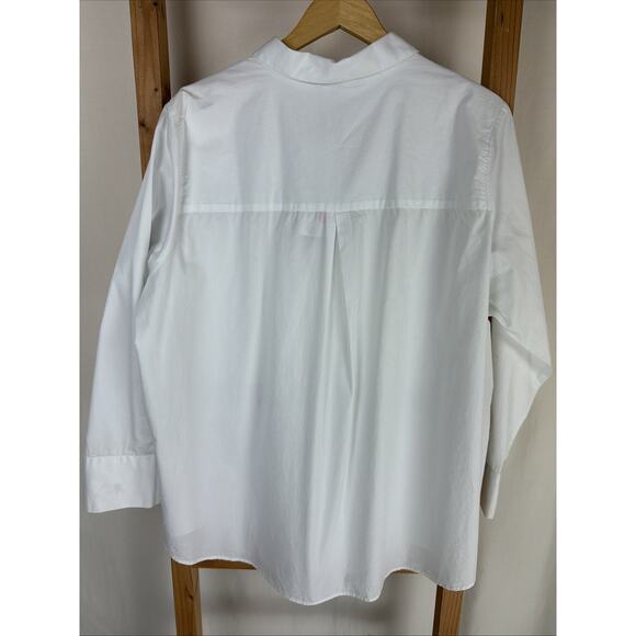 NWT Base Level by YEST "Aliza" White Button Up Dress Shirt #0845 Size 20 - Picture 4 of 5